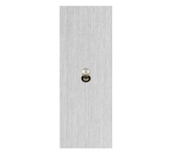 Interrupteur, Allure, Etroit-long, Aluminium brossé, Simple-allumage x1, Nickel, L4cm, H13cm - 6ixtes