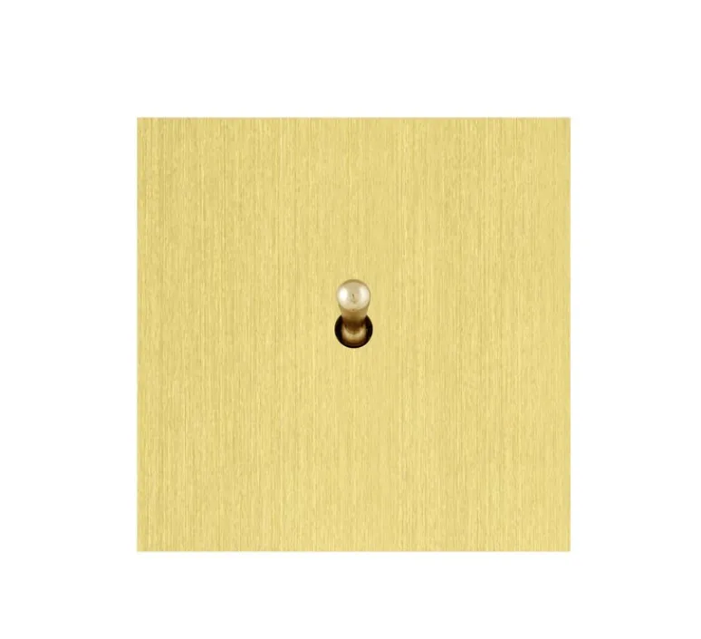 Interrupteur*6ixtes Interrupteur, Allure, Simple, Or clair, Simple-allumage x1, Laiton, L8cm, H8cm -