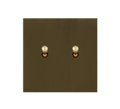 Interrupteur*6ixtes Interrupteur, Allure, Simple, Bronze, Va-et-vient x2, Laiton, L8cm, H8cm -