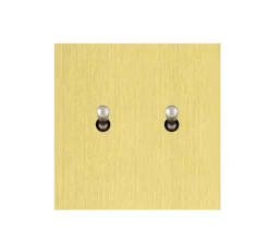 Interrupteur, Allure, Simple, Or clair, Simple-allumage x1, Poussoir x1, Nickel, L8cm, H8cm - 6ixtes