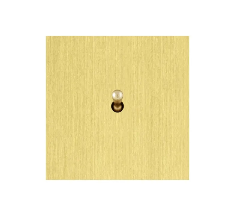 Interrupteur*6ixtes Interrupteur, Allure, Simple, Or clair, Poussoir x1, Laiton, L8cm, H8cm -