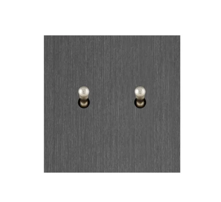 Interrupteur*6ixtes Interrupteur, Allure, Simple, Canon de fusil, Simple-allumage x1,Poussoir x1, Nickel, L8cm, H8cm -