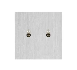 Interrupteur*6ixtes Interrupteur, Allure, Simple, Aluminium brossé, Simple-allumage x1, Poussoir x1, Nickel, L8cm, H8cm -