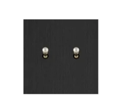 Interrupteur*6ixtes Interrupteur, Allure, Simple, Noir brossé, Simple-allumage x1, Poussoir x1, Nickel, L8cm, H8cm -