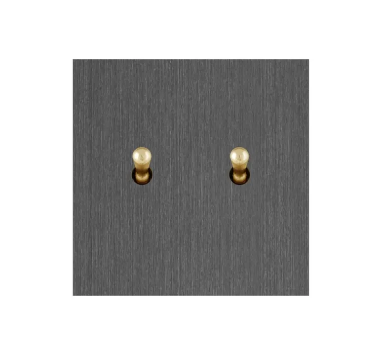 Interrupteur*6ixtes Interrupteur, Allure, Simple, Canon de fusil, Simple-allumage x1, Poussoir x1, Laiton, L8cm, H8cm -