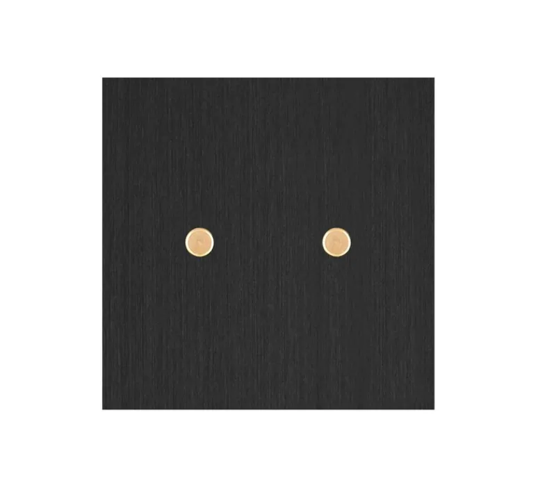 Interrupteur*6ixtes Interrupteur, Allure Touch, Simple, Noir brossé, Poussoir x2, Laiton, L8cm, H8cm -