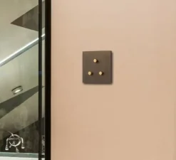 Interrupteur*6ixtes Interrupteur, Allure Touch, Simple, Bronze, Poussoir x3, Laiton, L8cm, H8cm -