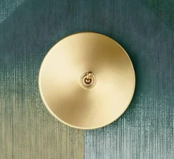 Interrupteur, Color, Simple, Laiton, Va-et-vient x1, Laiton, L10cm, H10cm - Zangra