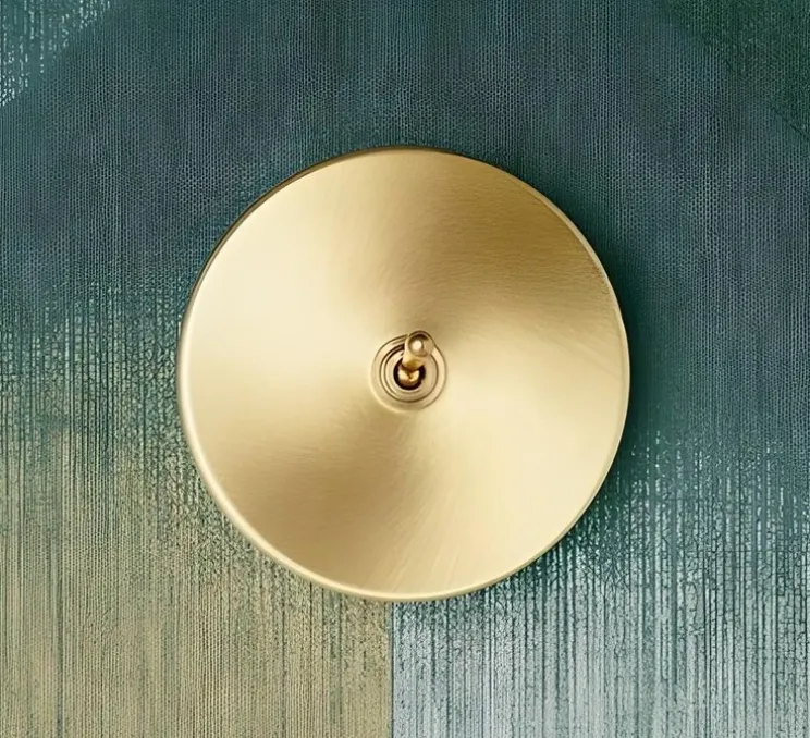 Interrupteur, Color, Simple, Laiton, Va-et-vient x1, Laiton, L10cm, H10cm - Zangra