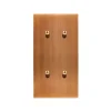 Interrupteur*Modelec Interrupteur, Confidence, Double vertical, Vieux bronze, Volet roulant x2, Poussoir x1 et Va-et-vient x1, Laiton, L8cm, H15,1cm -