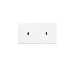 Interrupteur, Confidence, Double horizontal, Blanc mat, Va-et-vient x1, Va-et-vient x1, Acier, L15,1cm, H8cm - Modelec