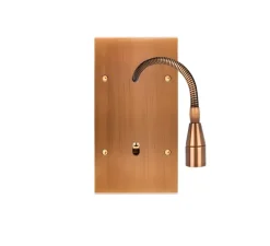 Interrupteur*Modelec Interrupteur, Confidence, Double vertical, Vieux bronze, Va-et-vient x1 et Liseuse x1, Laiton, L8cm, H15,1cm -