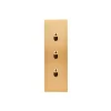 Interrupteur*Modelec Interrupteur, Confidence, Etroit-long, Laiton brossé, Va-et-vient x3, Laiton, L4cm, H12,5cm -