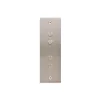 Interrupteur*Modelec Interrupteur, Confidence, Etroit-long, Nickel satiné, Push x4, Acier, À vis, L4cm, H12,5cm -