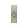 Interrupteur*Modelec Interrupteur, Confidence, Etroit-long, Nickel satiné, Va-et-vient x2, Acier, À vis, L4cm, H12,5cm -