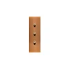 Interrupteur*Modelec Interrupteur, Confidence, Etroit long, Vieux bronze, Va-et-vient x2 et Poussoir x1, Laiton, L4cm, H12,5cm -