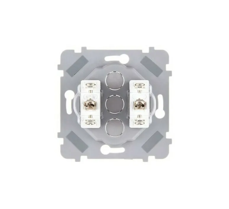 Interrupteur*Modelec Interrupteur, Confidence, Simple, Laiton brossé, Va-et-vient x1 et Poussoir x1, L8cm, H8cm -