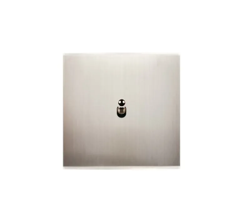 Interrupteur*Modelec Interrupteur, Confidence, Simple, Nickel satiné, Va-et-vient ou poussoir x1, Acier, L8cm, H8cm -