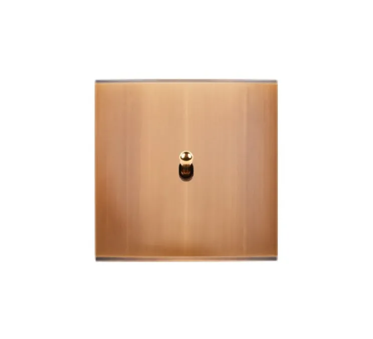 Interrupteur, Confidence, Simple, Vieux bronze, Permutateur x1, Laiton, L8cm, H8cm - Modelec