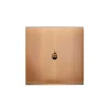 Interrupteur*Modelec Interrupteur, Confidence, Simple, Vieux bronze, Va-et-vient ou poussoir x1, Laiton, L8cm, H8cm -