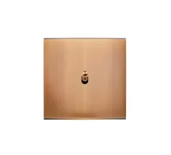 Interrupteur*Modelec Interrupteur, Confidence, Simple, Vieux bronze, Va-et-vient ou poussoir x1, Laiton, L8cm, H8cm -