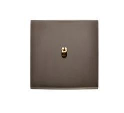 Interrupteur, Confidence, Simple, Canon de fusil, Poussoir x1, Doré, L8cm, H8cm - Modelec