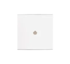 Interrupteur*Modelec Interrupteur, Confidence, Simple, Blanc mat, Push x1, Acier, L8cm, H8cm -