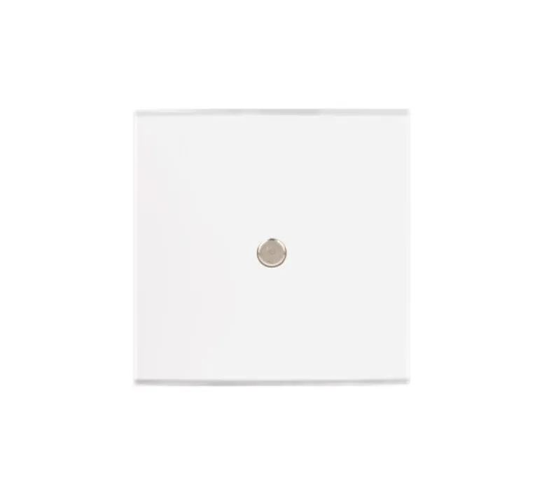 Interrupteur*Modelec Interrupteur, Confidence, Simple, Blanc mat, Push x1, Acier, L8cm, H8cm -