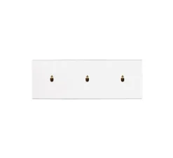 Interrupteur*Modelec Interrupteur, Confidence, Triple horizontal, Blanc mat, Va-et-vient x1, Va-et-vient x1, Poussoir x1, Laiton, L22,2cm, H8cm -