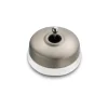 Interrupteur, Dimbler, Simple, Porcelaine blanc avec dôme nickel satiné, Va-et-vient x1, Sans passe-câble, Chromé brillant, L6,6cm, H6,6cm - Fontini