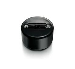 Interrupteur*Fontini Interrupteur, Do, Simple, Hêtre obscurci, Va-et-vient x1, Porcelaine noir, L6,4cm, H6,4cm -