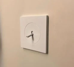 Interrupteur, DOM, Simple, Blanc mat, Va-et-vient x1, Blanc glossy, L7,1cm, H7,1cm - Fontini