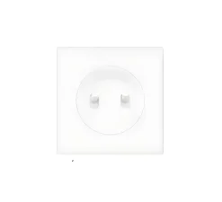 Interrupteur, DOM, Simple, Blanc glossy, Va-et-vient x2, Blanc glossy, L8,6cm, H8,6cm - Fontini