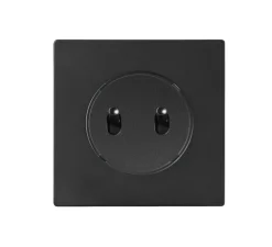 Interrupteur*Fontini Interrupteur, DOM, Simple, Noir mat, Va-et-vient x2, Noir mat, L8,6cm, H8,6cm -