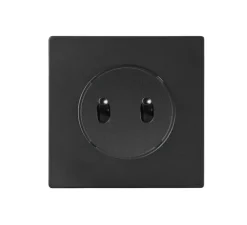 Interrupteur*Fontini Interrupteur, DOM, Simple, Noir mat, Va-et-vient x1 et Poussoir x1, Noir, L8,6cm, H8,6cm -