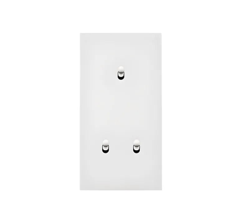 Interrupteur*Modelec Interrupteur, Désir, Double vertical, Blanc mat, Va-et-vient ou Poussoir x1 et Va-et-vient ou Poussoir x2, Blanc, L8cm, H15,1cm -