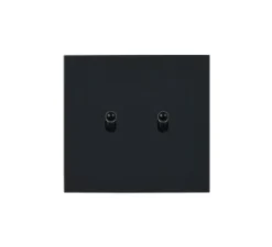 Interrupteur, Désir, Simple, Noir mat, Volet roulant va-et-vient x2, Noir, L8cm, H8cm - Modelec