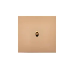 Interrupteur*Modelec Interrupteur, Désir, Simple, Doré mat, Va-et-vient ou poussoir x1, Laiton, L8cm, H8cm -