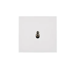 Interrupteur, Désir, Simple, Blanc mat, Va-et-vient ou poussoir x1, Acier, L8cm, H8cm - Modelec