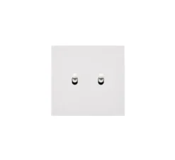 Interrupteur*Modelec Interrupteur, Désir, Simple, Blanc mat, Va-et-vient ou poussoir x2, Blanc, L8cm, H8cm -