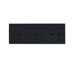 Interrupteur*Modelec Interrupteur, Désir, Triple horizontal, Noir mat, Va-et-vient ou poussoir x1, Va-et-vient ou poussoir x1, Volet roulant x2, Noir, L22,2cm, H8cm -