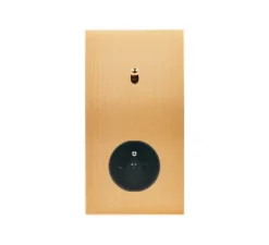 Interrupteur et Prise, Confidence, Double vertical, Laiton brossé, Va-et-vient ou poussoir x1, Laiton, Prise-2P+T x1, Noir, L8cm, H15,1cm - Modelec