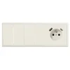 Prise|Interrupteur*Jung Interrupteur et Prise, LS 990, Triple horizontal, Ivoire, Va-et-vient x2, Va-et-vient x2, Prise-2P+T x1, Prise-USB A/C x1, Ivoire, L8,1cm, H8,1cm -