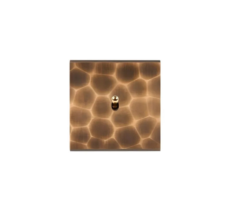 Interrupteur*Modelec Interrupteur, Fascination, Simple, Onde, Va-et-vient x1, Laiton, L8cm, H8cm -