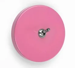 Interrupteur, Feel Good, Simple, Rose, Va-et-vient x1, Acier, L10cm, H10cm - Zangra