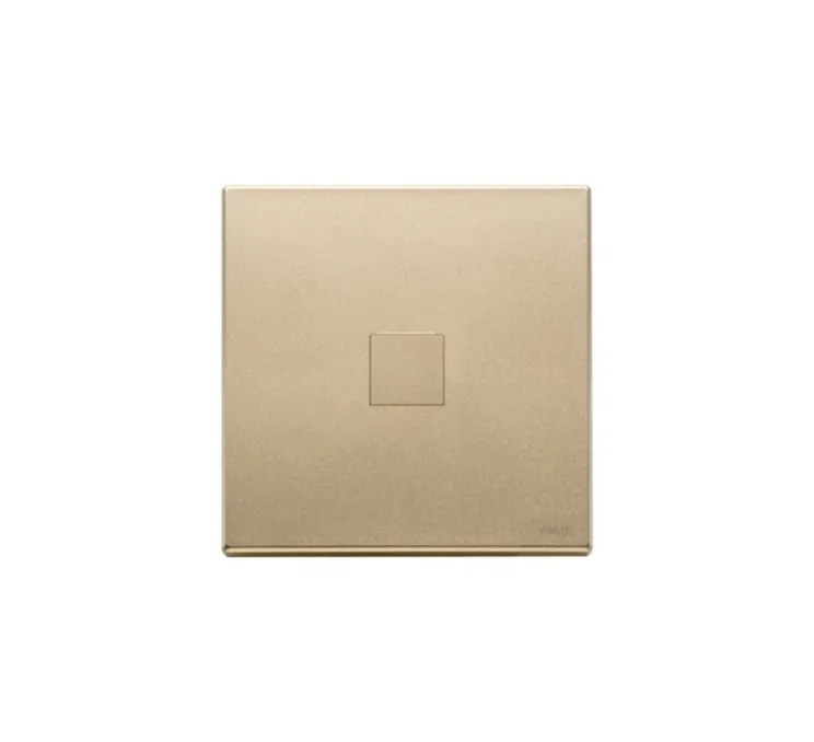 Interrupteur, Flat, Simple, Or satiné, Va-et-vient x1, Or satiné, L9,5cm, H9,5cm - Vimar