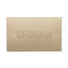 Interrupteur*Vimar Interrupteur, Flat, Simple, Or satiné, Va-et-vient x4, Or satiné, L14,7cm, H9,7cm -