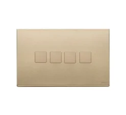 Interrupteur*Vimar Interrupteur, Flat, Simple, Or satiné, Va-et-vient x4, Or satiné, L14,7cm, H9,7cm -