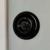 Interrupteur, Garby Colonial, Simple, Porcelaine noir, Va-et-vient x1, Porcelaine noir, L6,45cm, H6,45cm - Fontini