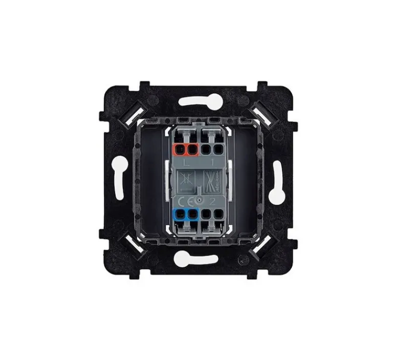 Interrupteur*Modelec Interrupteur, Hitera, Simple, Chêne foncé, Va-et-vient ou poussoir x1, Doré, L8,5cm, H8,5cm -